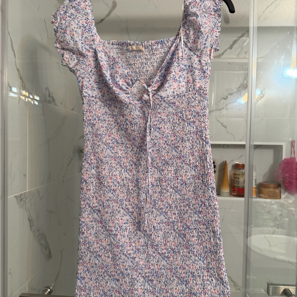 Floral pink & blue dress